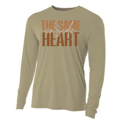 Same Heart Inside Juneteenth Black History Month Women Cooling Performance Long Sleeve Crew