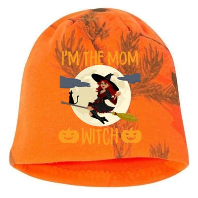 Scary Halloween Im The Mom Witch Funny Pumpkin Costume Gift Kati - Camo Knit Beanie