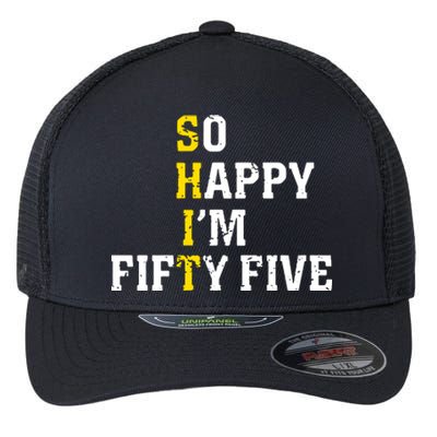 So Happy IM Fifty Five Flexfit Unipanel Trucker Cap