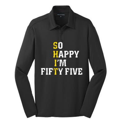 So Happy IM Fifty Five Silk Touch Performance Long Sleeve Polo