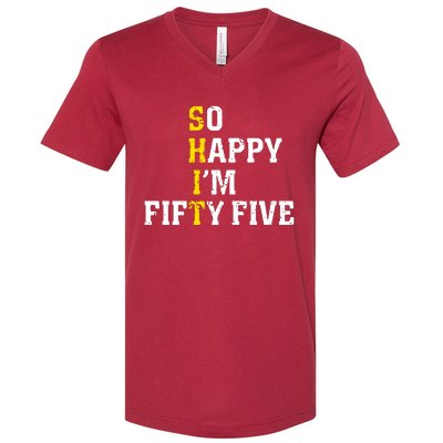 So Happy IM Fifty Five V-Neck T-Shirt