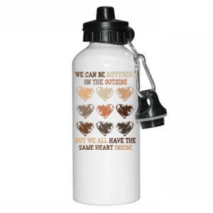 Same Heart Inside Juneteenth Black History Month Great Gift Aluminum Water Bottle