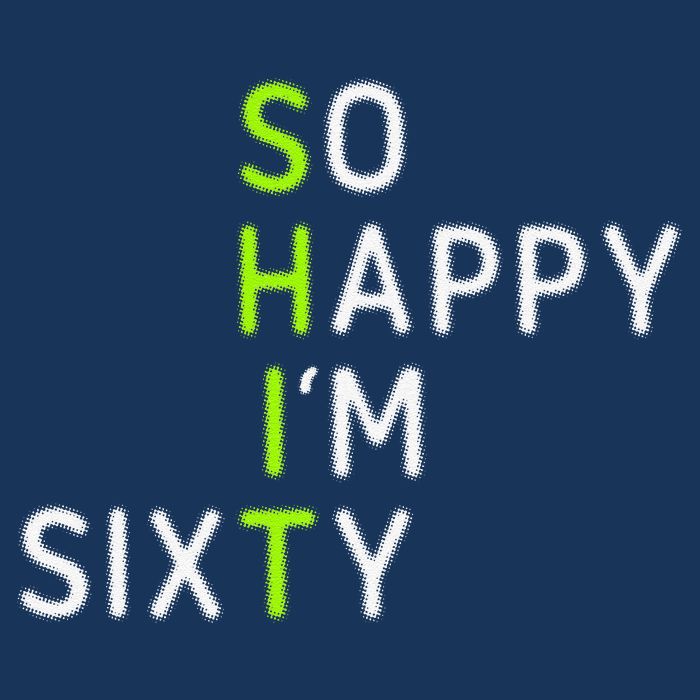So Happy IM Sixty 60 Year Old Gag Gift Funny 60th Birthday Flat Bill Trucker Hat