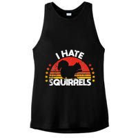 Squirrel Hunting I Hate Squirrel Hunter Retro Design Ladies PosiCharge Tri-Blend Wicking Tank