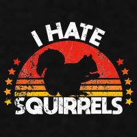 Squirrel Hunting I Hate Squirrel Hunter Retro Design Ladies PosiCharge Tri-Blend Wicking Tank