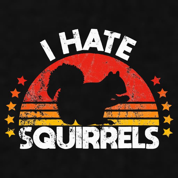 Squirrel Hunting I Hate Squirrel Hunter Retro Design Ladies PosiCharge Tri-Blend Wicking Tank