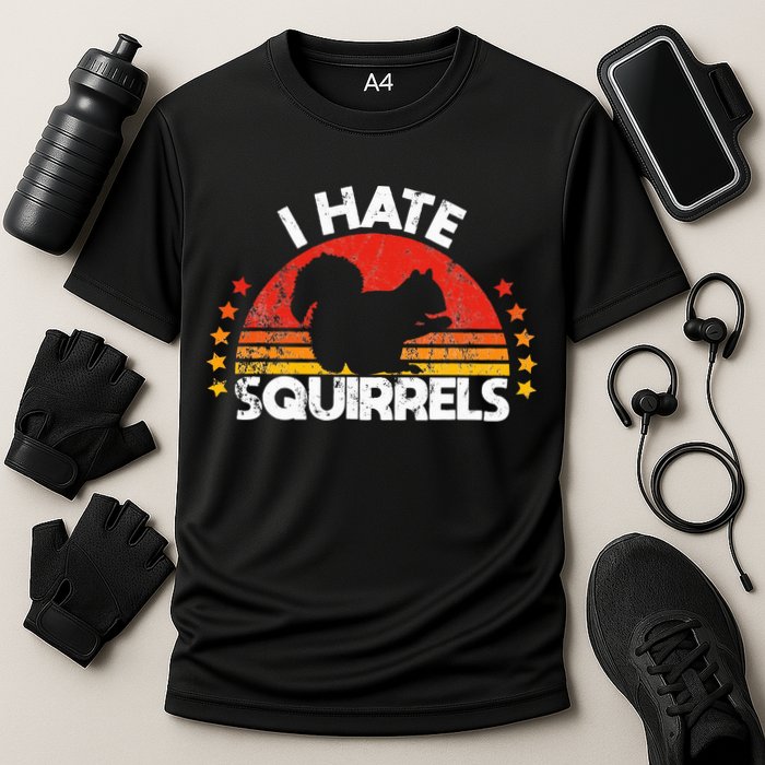 Squirrel Hunting I Hate Squirrel Hunter Retro Design Performance Shirt