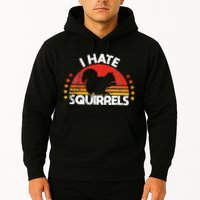Squirrel Hunting I Hate Squirrel Hunter Retro Design Hoodie