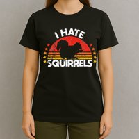 Squirrel Hunting I Hate Squirrel Hunter Retro Design T-Shirt