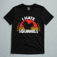 Squirrel Hunting I Hate Squirrel Hunter Retro Design T-Shirt