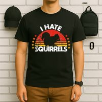 Squirrel Hunting I Hate Squirrel Hunter Retro Design T-Shirt