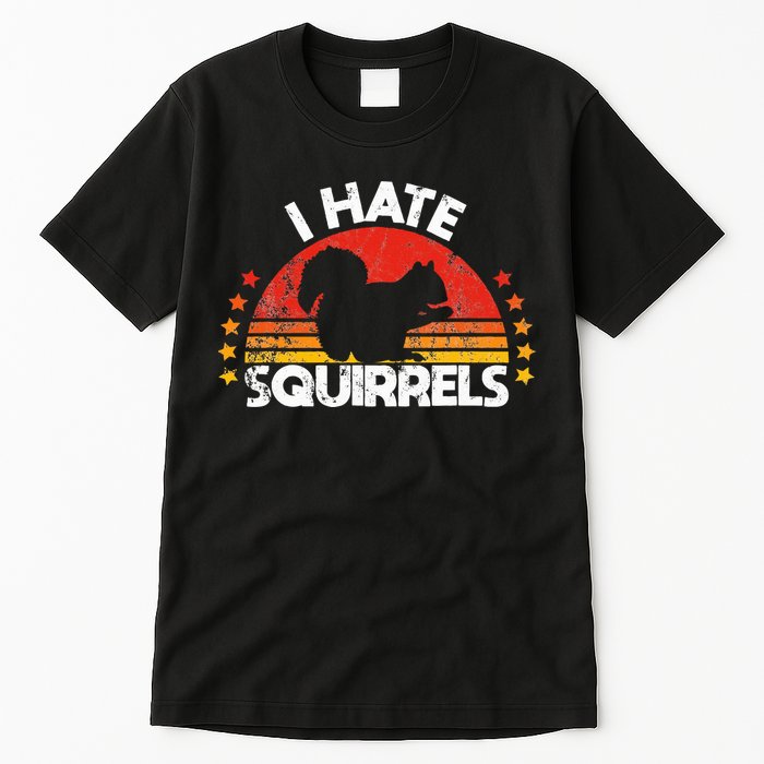 Squirrel Hunting I Hate Squirrel Hunter Retro Design Tall T-Shirt