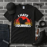 Squirrel Hunting I Hate Squirrel Hunter Retro Design Tall T-Shirt