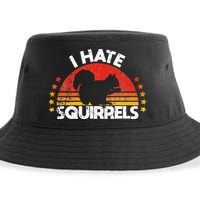 Squirrel Hunting I Hate Squirrel Hunter Retro Design Sustainable Bucket Hat