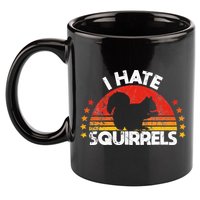 Squirrel Hunting I Hate Squirrel Hunter Retro Design 11oz C Handle Ceramic Mug