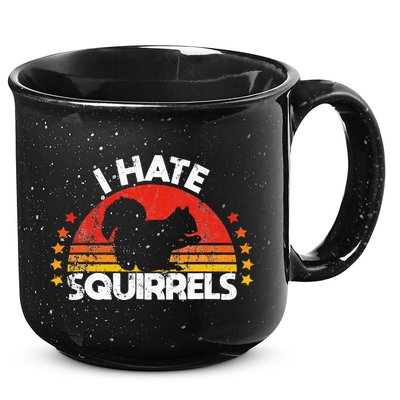 Squirrel Hunting I Hate Squirrel Hunter Retro Design 15oz Campfire Ceramic Mug