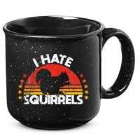 Squirrel Hunting I Hate Squirrel Hunter Retro Design 15oz Campfire Ceramic Mug