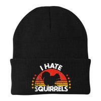 Squirrel Hunting I Hate Squirrel Hunter Retro Design Beanie