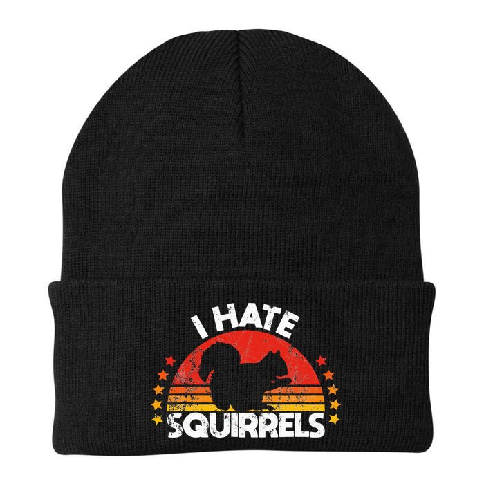 Squirrel Hunting I Hate Squirrel Hunter Retro Design Beanie