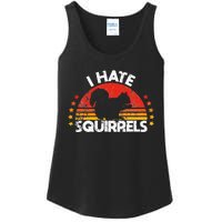 Squirrel Hunting I Hate Squirrel Hunter Retro Design Ladies Essential Tank