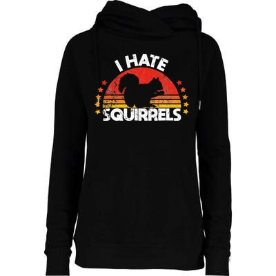 Squirrel Hunting I Hate Squirrel Hunter Retro Design Womens Funnel Neck Pullover Hood