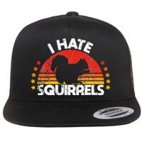 Squirrel Hunting I Hate Squirrel Hunter Retro Design Flatbill Hat