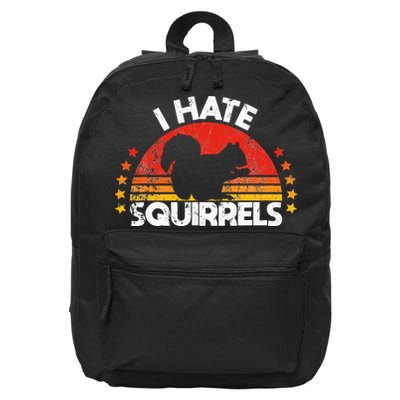 Squirrel Hunting I Hate Squirrel Hunter Retro Design 16 in Basic Backpack