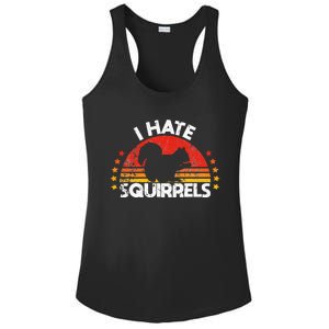 Squirrel Hunting I Hate Squirrel Hunter Retro Design Ladies PosiCharge Competitor Racerback Tank