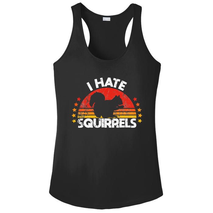 Squirrel Hunting I Hate Squirrel Hunter Retro Design Ladies PosiCharge Competitor Racerback Tank