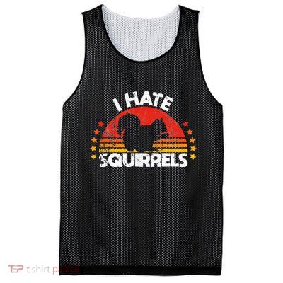 Squirrel Hunting I Hate Squirrel Hunter Retro Design Mesh Reversible Basketball Jersey Tank