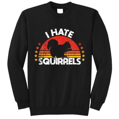 Squirrel Hunting I Hate Squirrel Hunter Retro Design Tall Sweatshirt