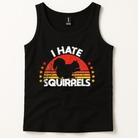 Squirrel Hunting I Hate Squirrel Hunter Retro Design Tank Top