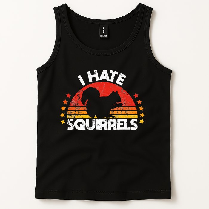 Squirrel Hunting I Hate Squirrel Hunter Retro Design Tank Top