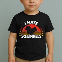 Squirrel Hunting I Hate Squirrel Hunter Retro Design Toddler T-Shirt