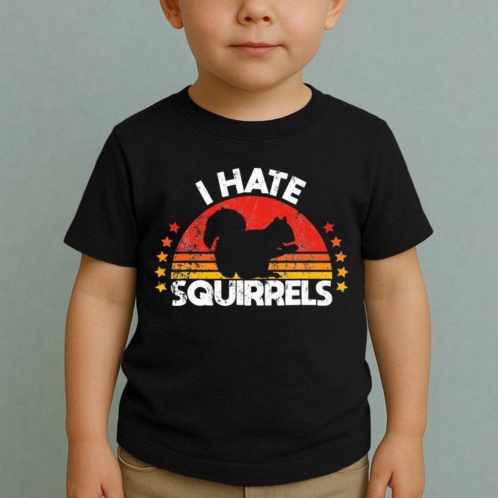 Squirrel Hunting I Hate Squirrel Hunter Retro Design Toddler T-Shirt