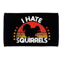 Squirrel Hunting I Hate Squirrel Hunter Retro Design Microfiber Hand Towel