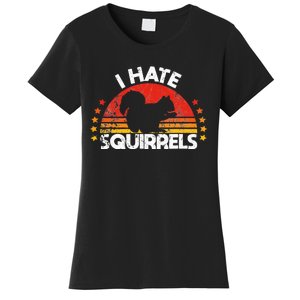 Squirrel Hunting I Hate Squirrel Hunter Retro Design Women's T-Shirt