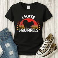 Squirrel Hunting I Hate Squirrel Hunter Retro Design Womens T-Shirt