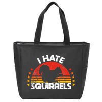 Squirrel Hunting I Hate Squirrel Hunter Retro Design Zip Tote Bag