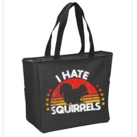 Squirrel Hunting I Hate Squirrel Hunter Retro Design Zip Tote Bag