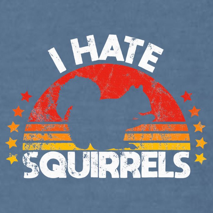 Squirrel Hunting I Hate Squirrel Hunter Retro Design Garment-Dyed Sweatshirt