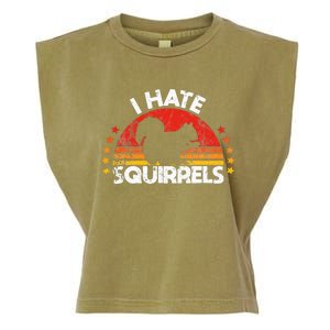 Squirrel Hunting I Hate Squirrel Hunter Retro Design Garment-Dyed Women's Muscle Tee