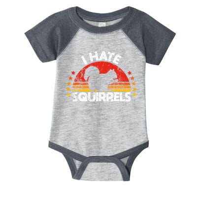 Squirrel Hunting I Hate Squirrel Hunter Retro Design Infant Baby Jersey Bodysuit