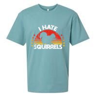 Squirrel Hunting I Hate Squirrel Hunter Retro Design Sueded Cloud Jersey T-Shirt