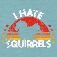 Squirrel Hunting I Hate Squirrel Hunter Retro Design Sueded Cloud Jersey T-Shirt