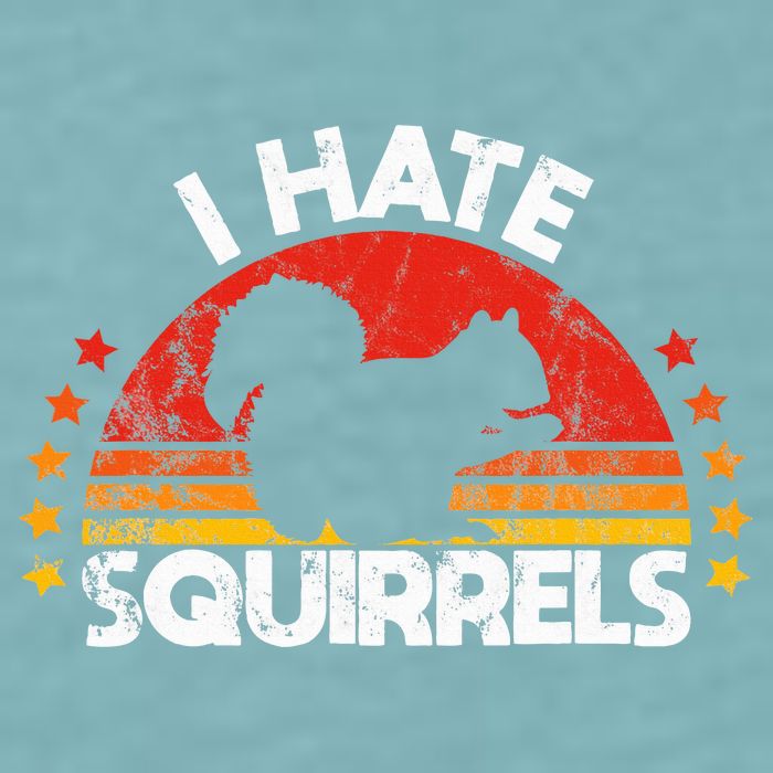 Squirrel Hunting I Hate Squirrel Hunter Retro Design Sueded Cloud Jersey T-Shirt
