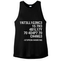 Stephen Hawking Intelligence Is The Ability To Adapt To Change Funny Ladies PosiCharge Tri-Blend Wicking Tank