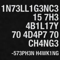 Stephen Hawking Intelligence Is The Ability To Adapt To Change Funny Ladies PosiCharge Tri-Blend Wicking Tank