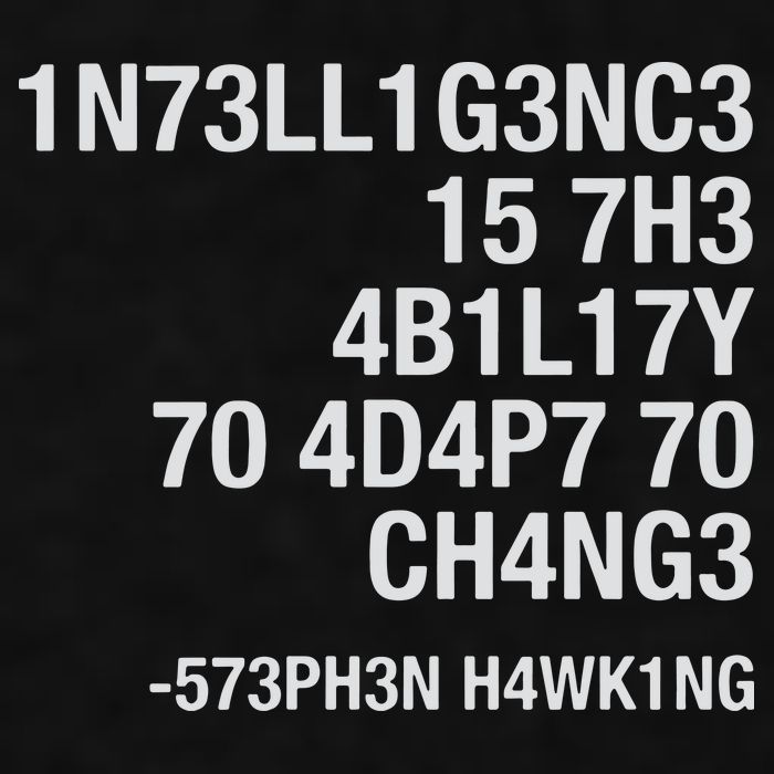 Stephen Hawking Intelligence Is The Ability To Adapt To Change Funny Ladies PosiCharge Tri-Blend Wicking Tank