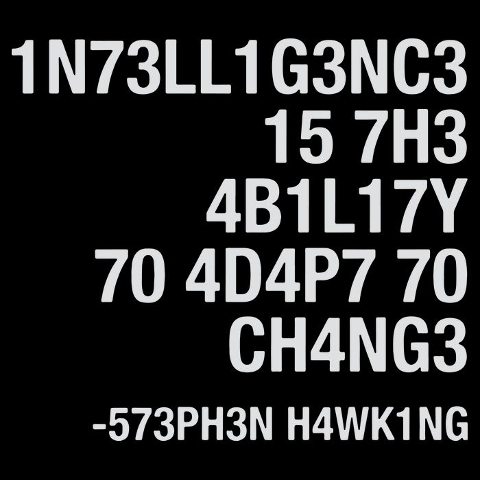 Stephen Hawking Intelligence Is The Ability To Adapt To Change Funny Flexfit Unipanel Trucker Cap